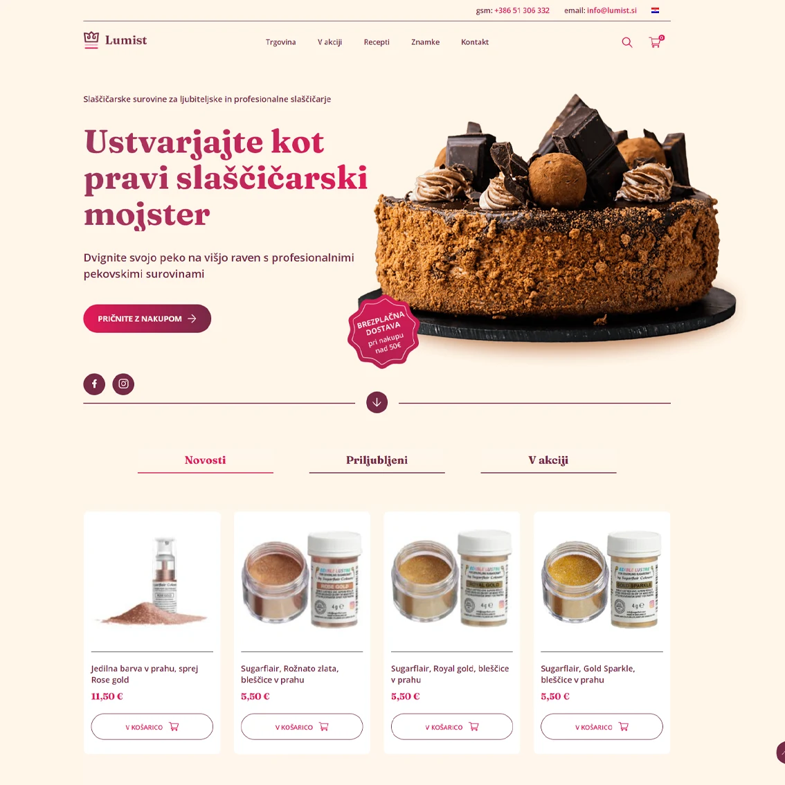 Lumist Slaščičarske surovine