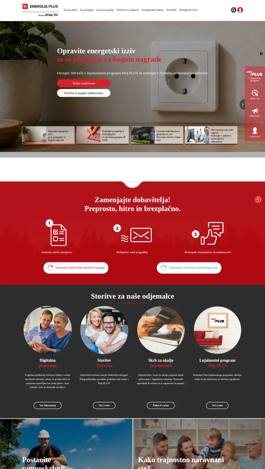 Spletna stran Energija plus