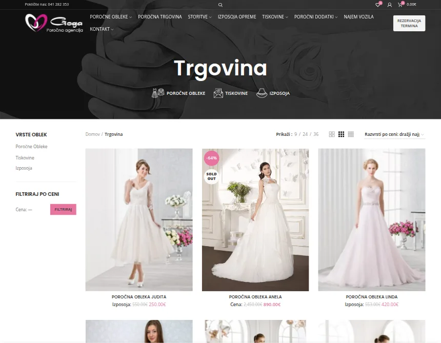 Podstran »Trgovina«