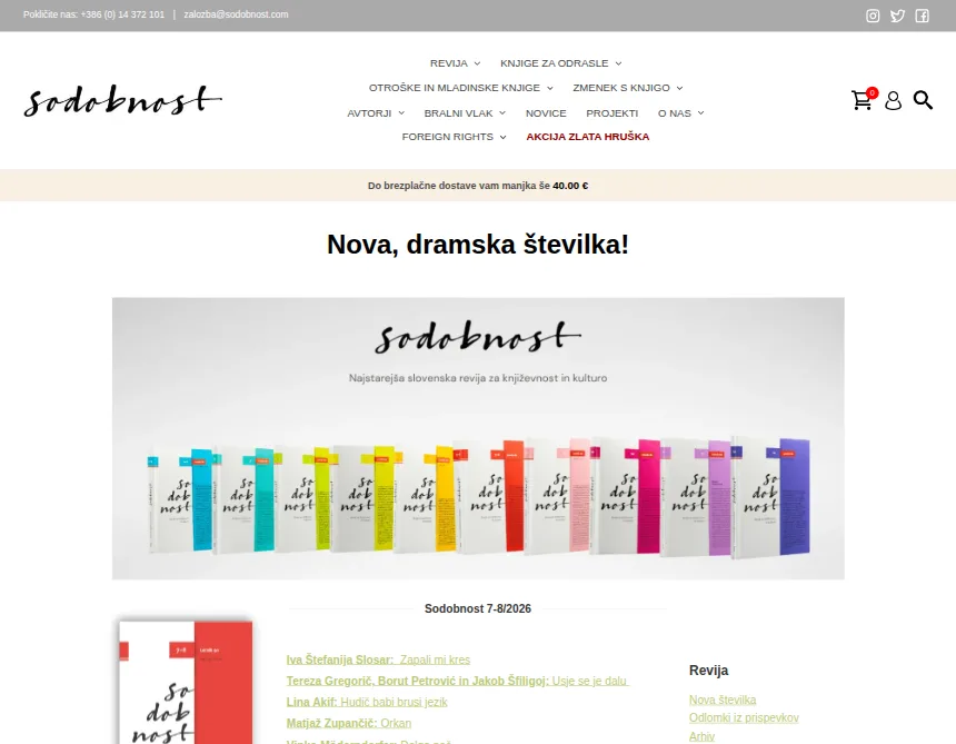 Naslovna stran Sodobnost