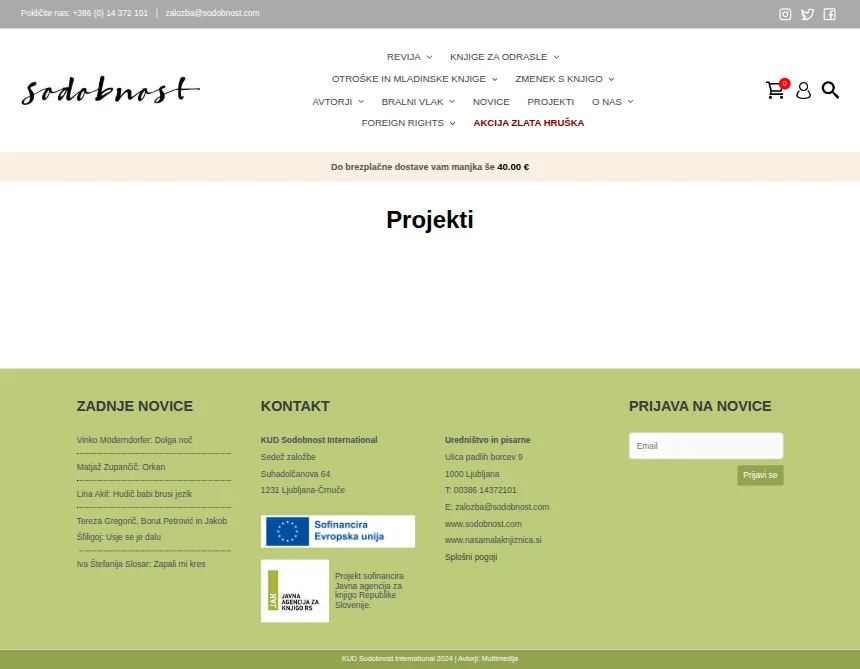 Podstran »Projekti«