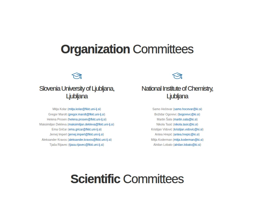 Podstran »Committees«